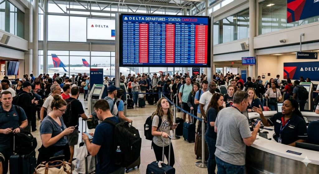 make a new pic for my blog "delta airlines cancels flights"